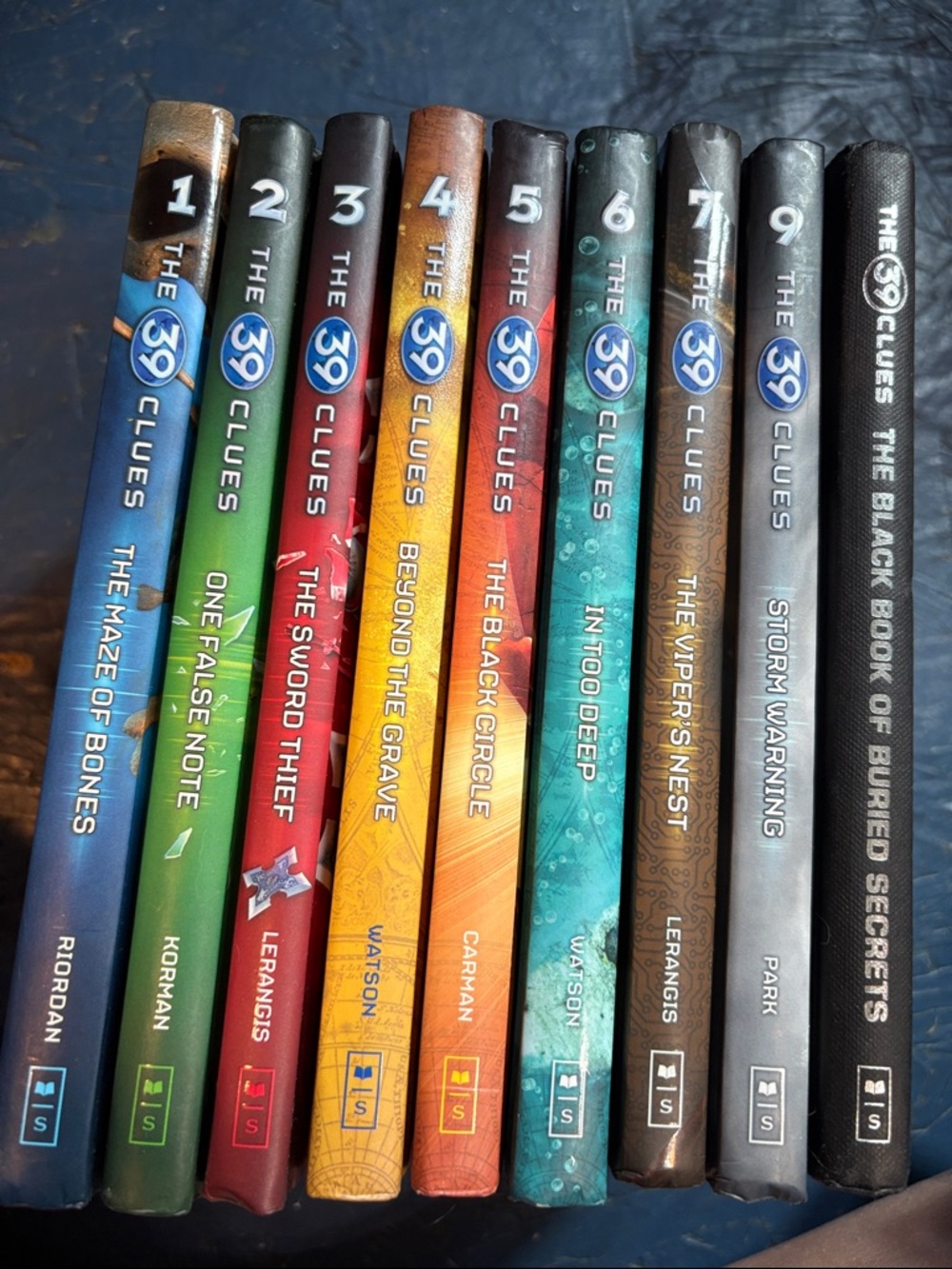 The 39 clues book 1-7, missing #8, book 9 and the black book of buried secrets